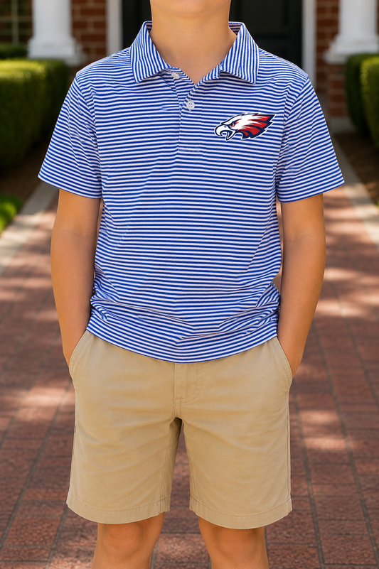 Little Kid St. John’s Youth Striped Polo Eagle Tee