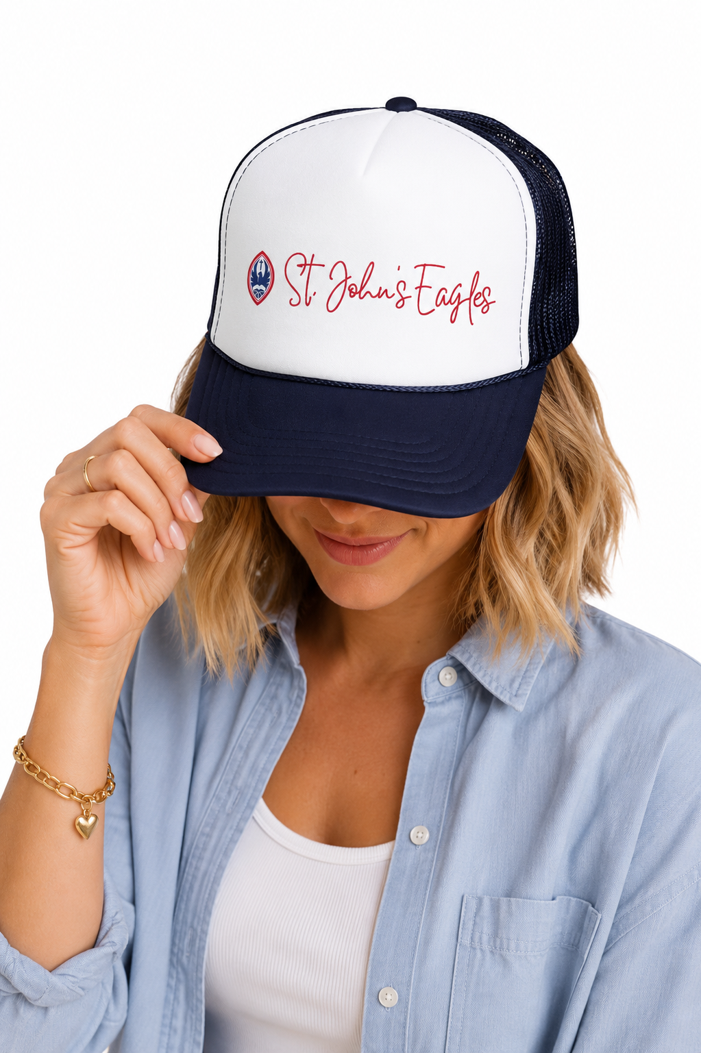 St. John's Eagles Script Trucker Hat