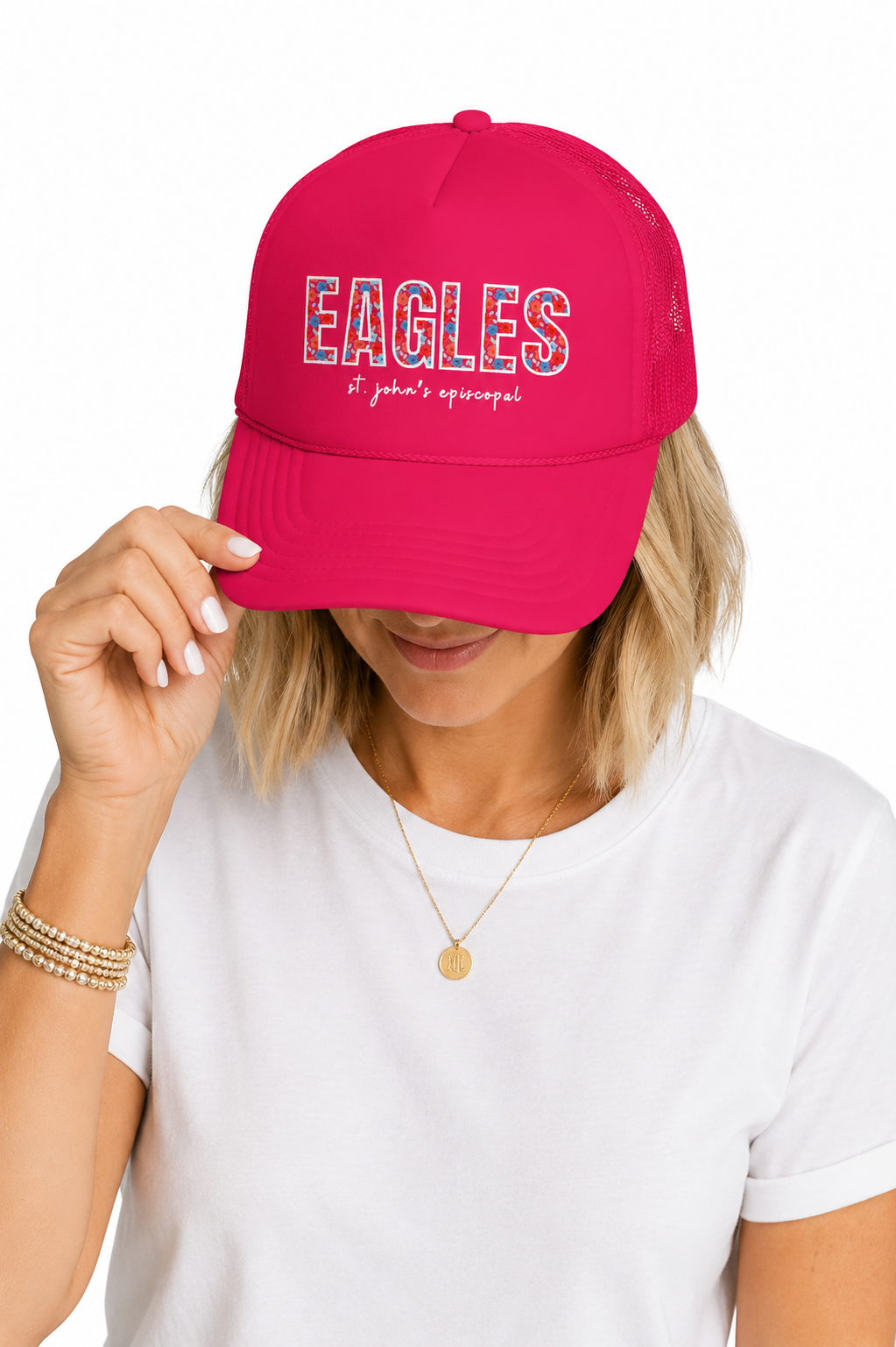 Floral Eagles Trucker Hat