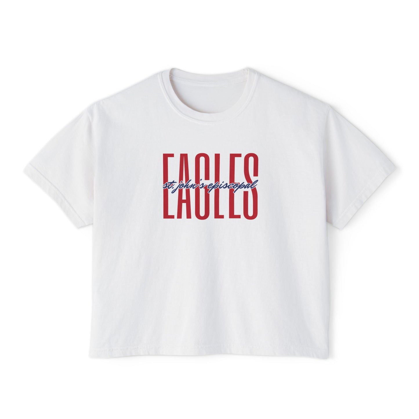 Women's St. John's Episcopal Eagles Boxy Tee | Comfort Colors Tee
