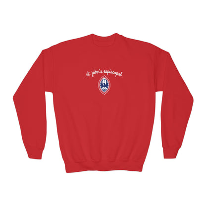 Big Kid St. John's Episcopal Script Crest Crewneck Sweatshirt