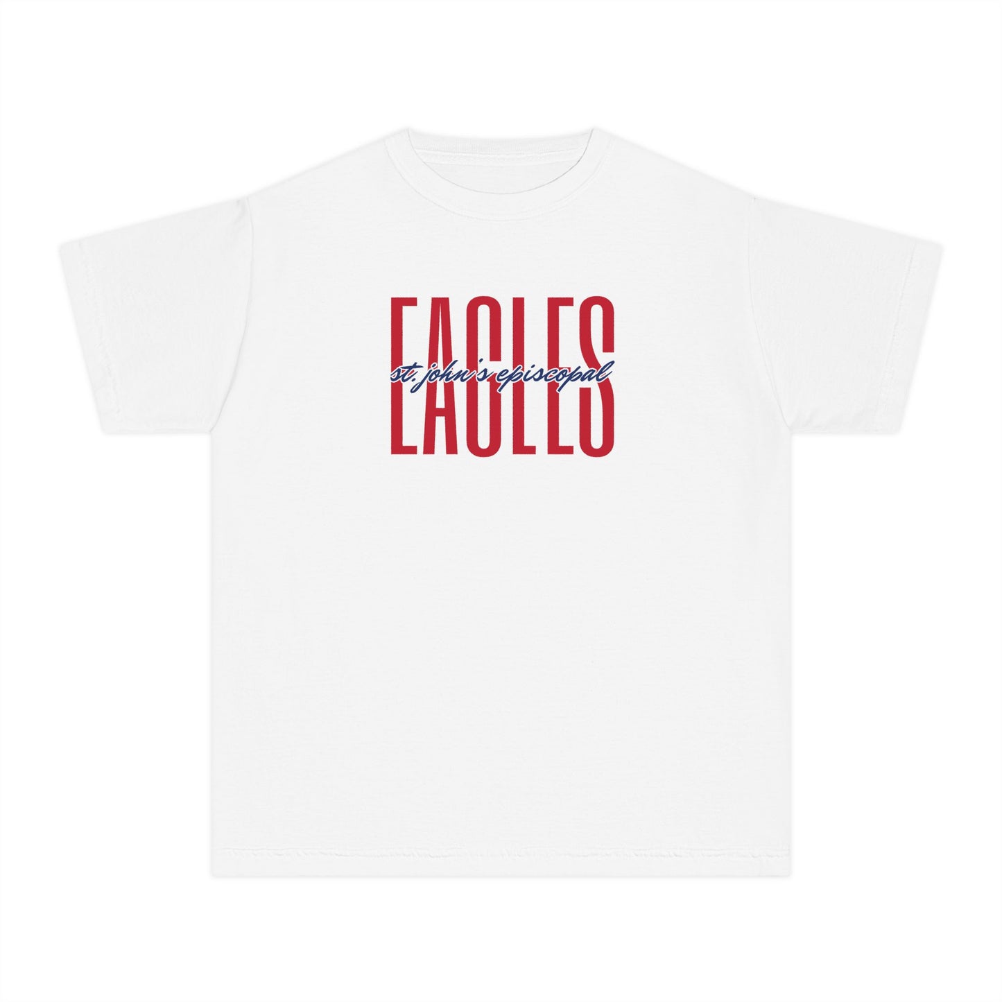 Big Kid Collegiate Eagles Script Tee | Comfort Colors Unisex Tee
