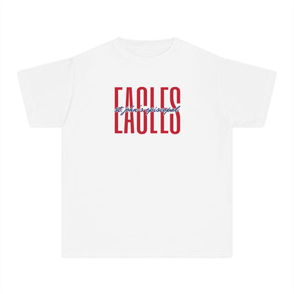 Big Kid Collegiate Eagles Script Tee | Comfort Colors Unisex Tee