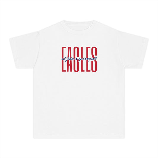 Big Kid Collegiate Eagles Script Tee | Comfort Colors Unisex Tee