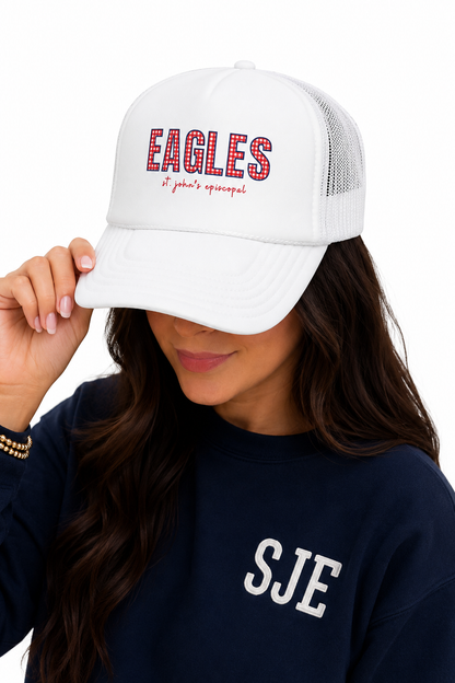 Red Gingham Eagles Hat