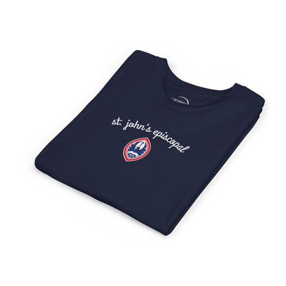 Big Kid Script Crest Tee | Unisex SJE Graphic Bella + Canvas T-Shirt