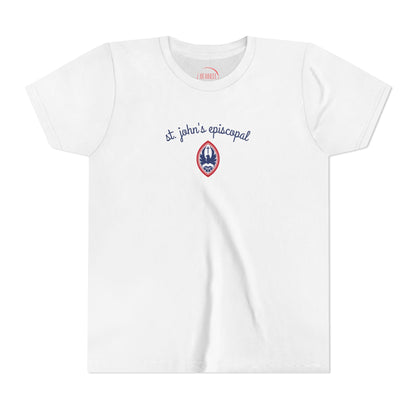 Big Kid Script Crest Tee | Unisex SJE Graphic Bella + Canvas T-Shirt