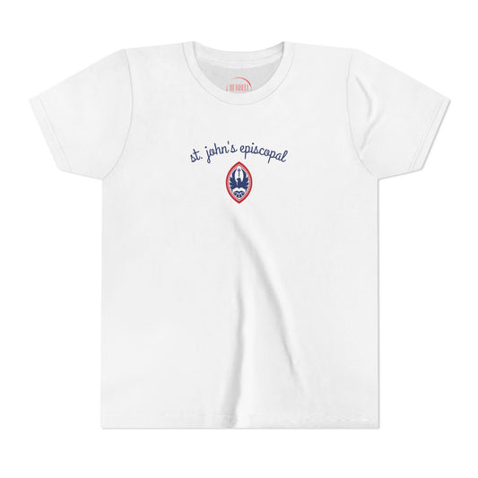 Big Kid Script Crest Tee | Unisex SJE Graphic Bella + Canvas T-Shirt