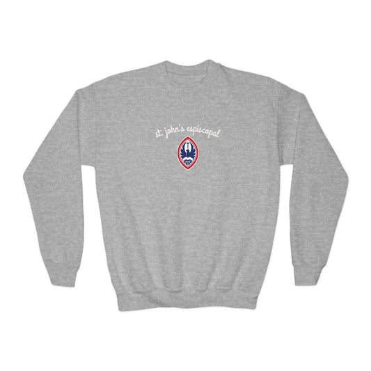 Big Kid St. John's Episcopal Script Crest Crewneck Sweatshirt