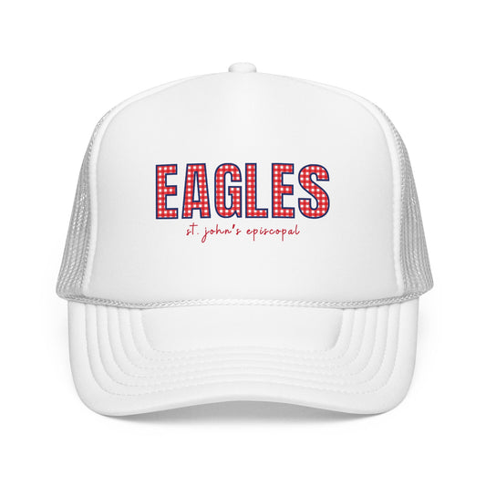 Red Gingham Eagles Hat