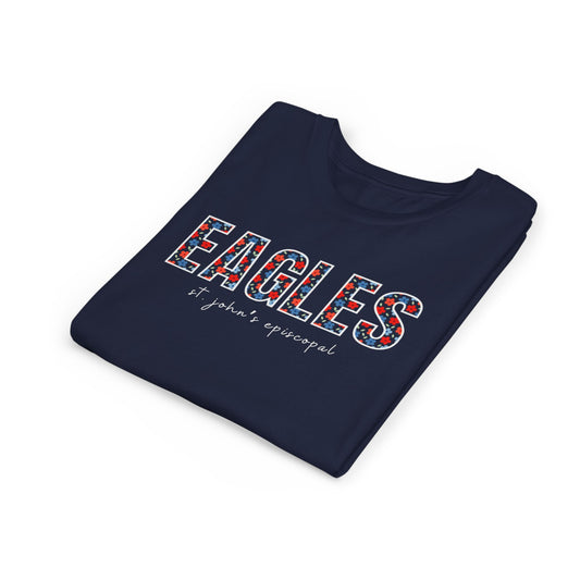 Big Kid Floral Eagles Tee | Bella + Canvas Unisex Youth Shirt