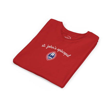 Big Kid Script Crest Tee | Unisex SJE Graphic Bella + Canvas T-Shirt