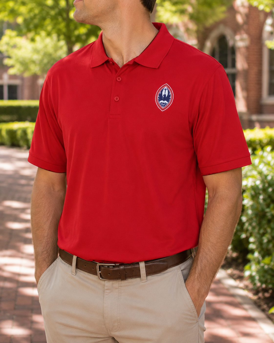 Adult SJE Crest Performance Unisex Polo