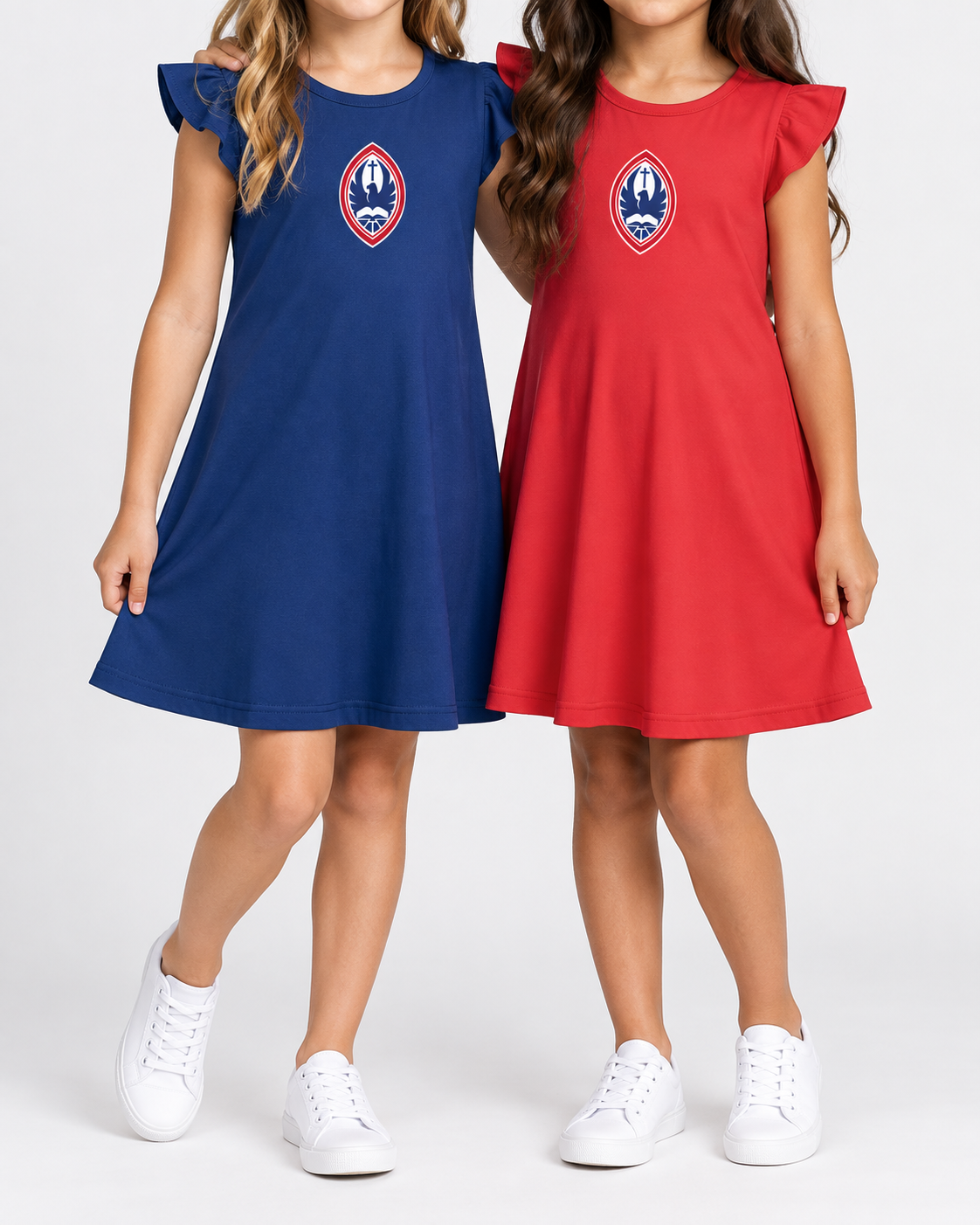 Girls Flutter Sleeve Dress