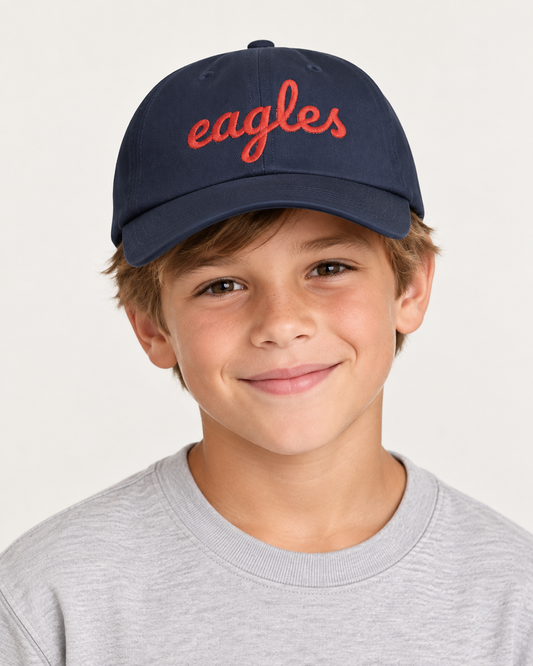 Youth Embroidered Eagles Baseball Cap