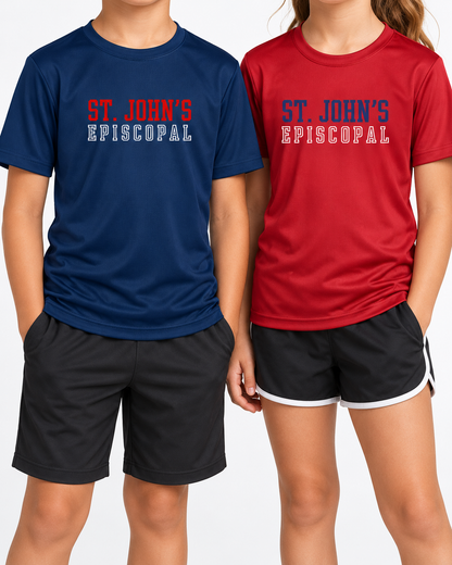 Youth St. John's Episcopal Block Performance Tee