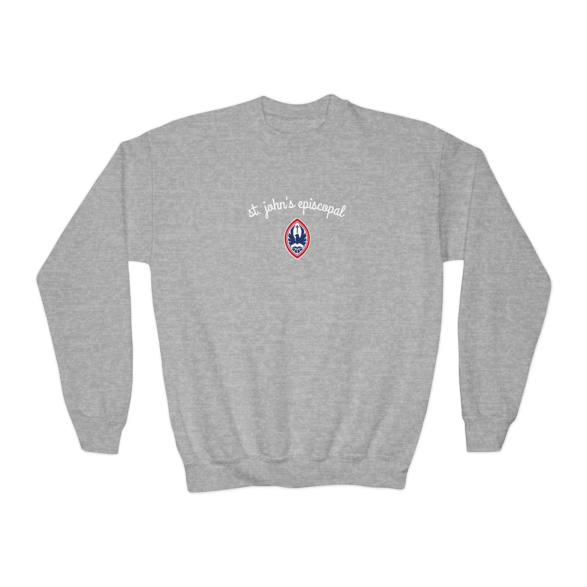 Big Kid St. John's Episcopal Script Crest Crewneck Sweatshirt