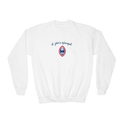 Big Kid St. John's Episcopal Script Crest Crewneck Sweatshirt