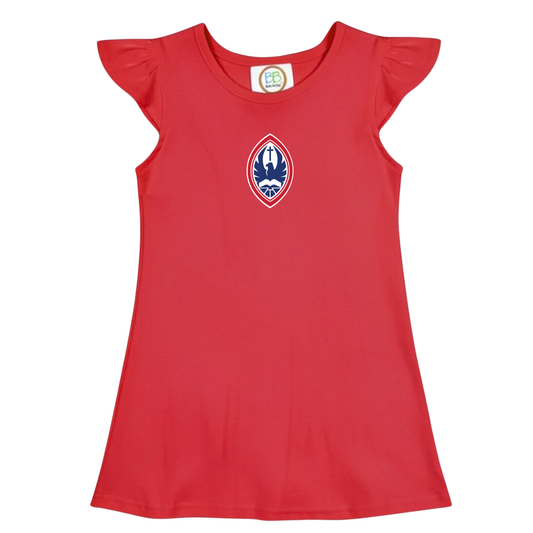 Girls Flutter Sleeve Dress