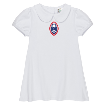 Little Kid St. John’s Short Sleeve Peter Pan Crest Dress
