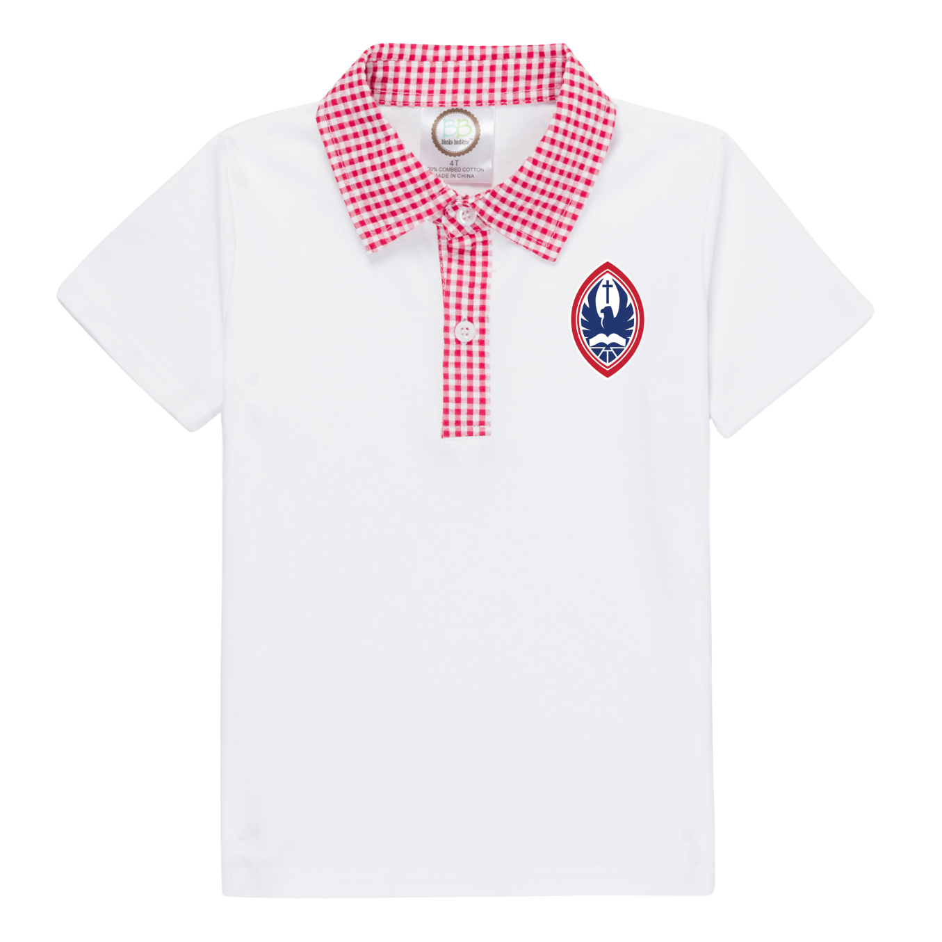 Little Kid St. John’s Seersucker Collar Polo Crest Tee