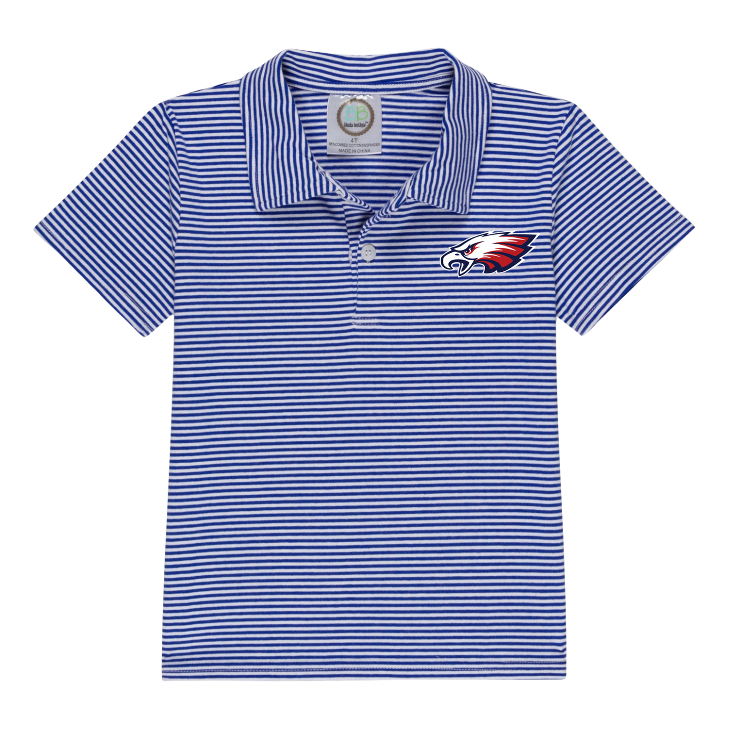 Little Kid St. John’s Youth Striped Polo Eagle Tee