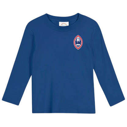 Little Kid Classic Long Sleeve Crest Tee