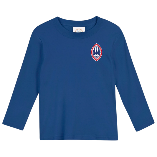 Little Kid Classic Long Sleeve Crest Tee