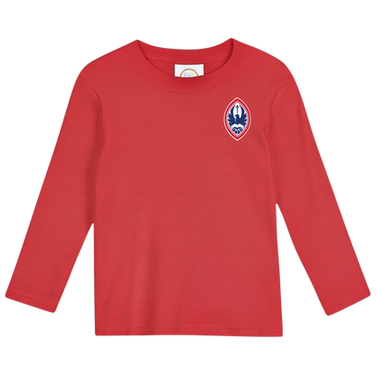 Little Kid Classic Long Sleeve Crest Tee
