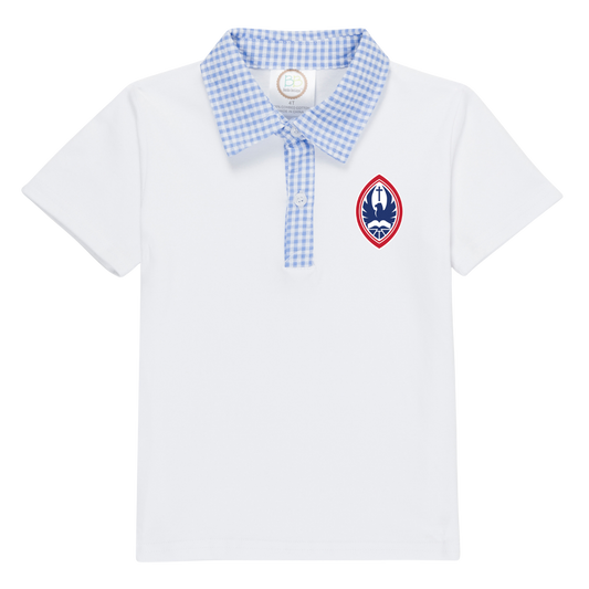 Little Kid St. John’s Seersucker Collar Polo Crest Tee