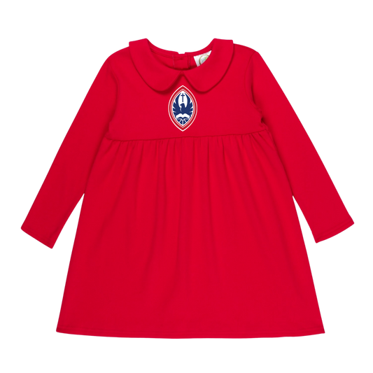 Little Kid St. John’s Long Sleeve Peter Pan Dress