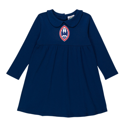 Little Kid St. John’s Long Sleeve Peter Pan Dress