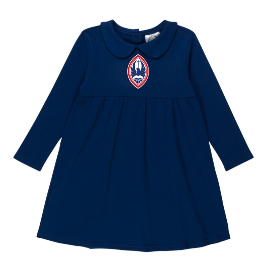 Little Kid St. John’s Long Sleeve Peter Pan Dress